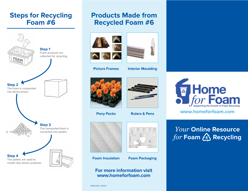 Steps for Recycling Foam #6 Products Made From