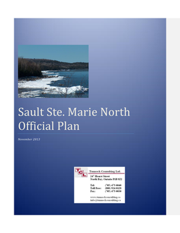 Sault Ste. Marie North Official Plan
