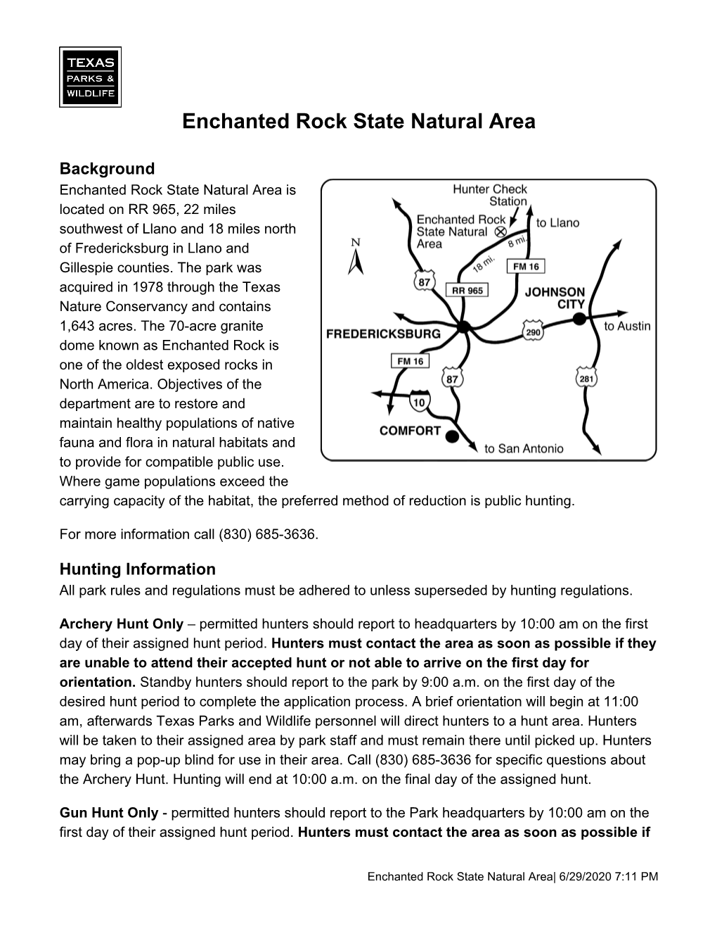 Download Enchanted Rock SNA Brochure