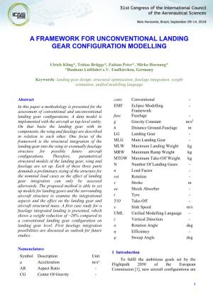 A Framework for Unconventional Landing Gear Configuration Modelling
