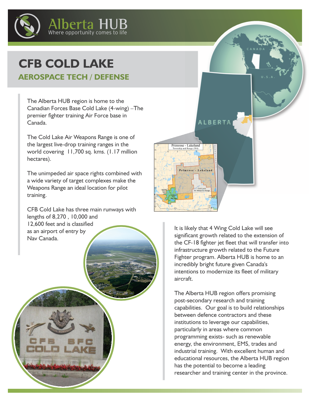 Cfb Cold Lake Aerospace Tech / Defense