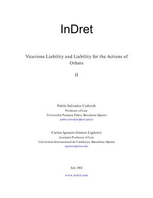 Vicarious Liability and Liability for the Actions of Others II