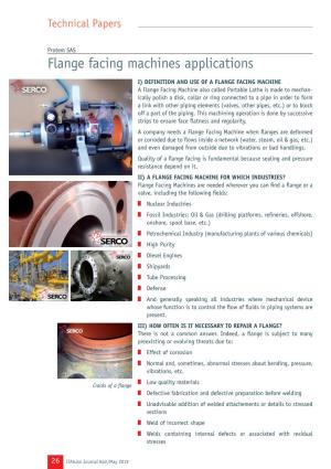 Flange Facing Machines Applications