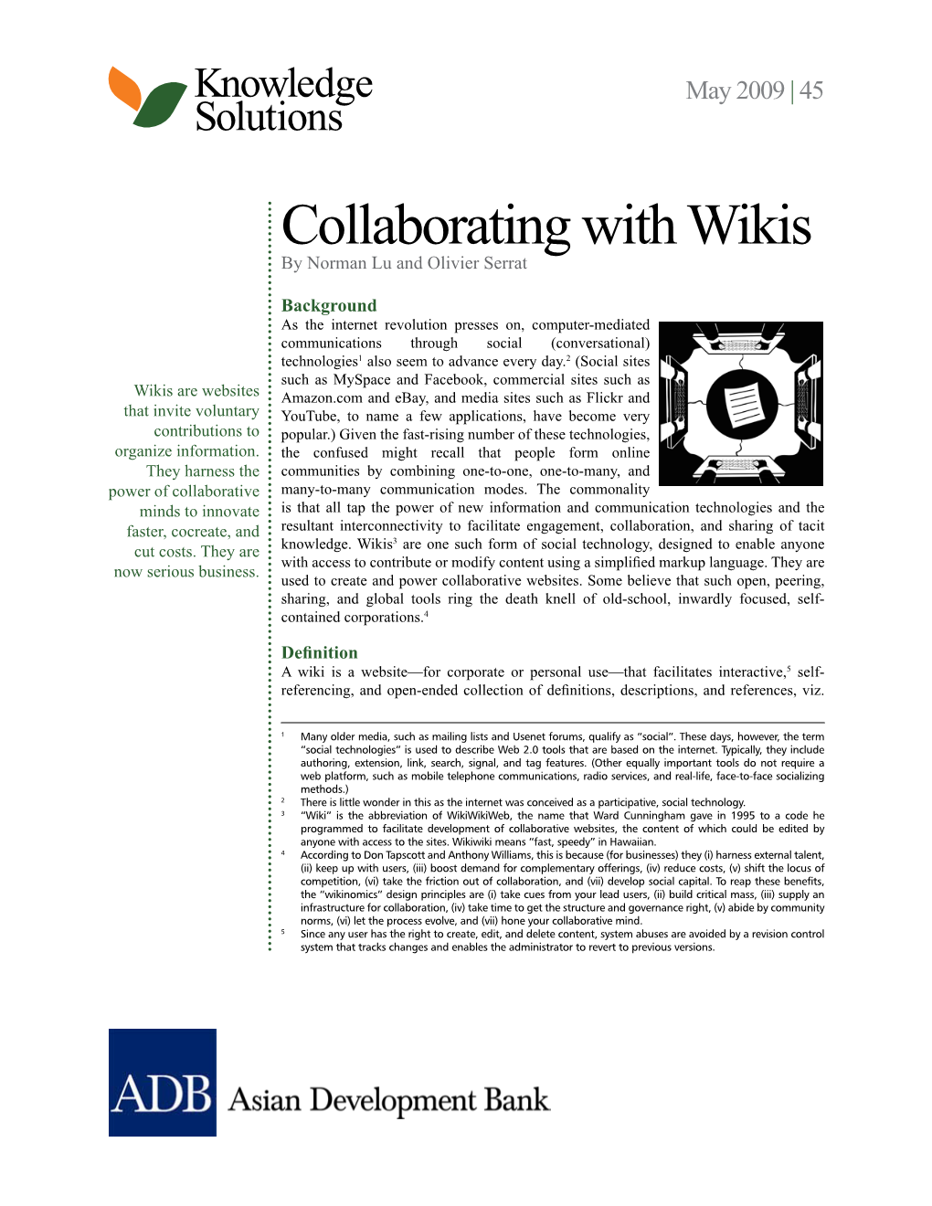 Collaborating with Wikis by Norman Lu and Olivier Serrat