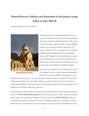 Shared Sorrows: Indians and Armenians in the Prison Camps of Ras Al-‘Ain, 1916-18