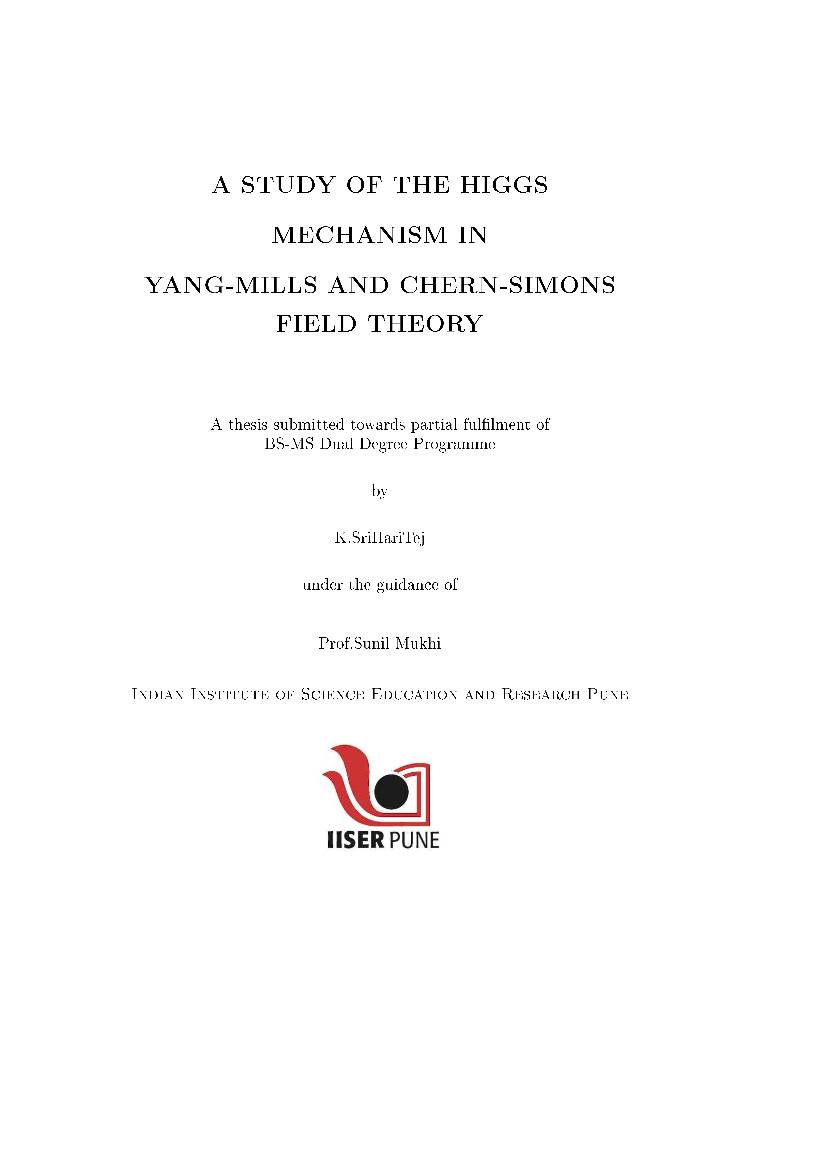 A Study of the Higgs Mechanism in Yang-Mills And