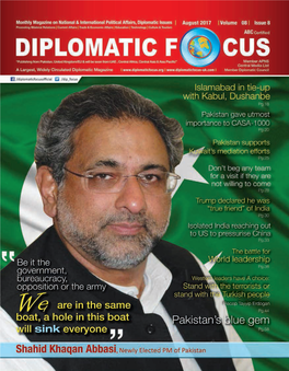 August 2017 Volume 08 Issue 8 “Publishing from Pakistan, United Kingdom/EU & Will Be Soon from UAE ”