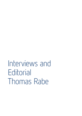 Interviews and Editorial Thomas Rabe