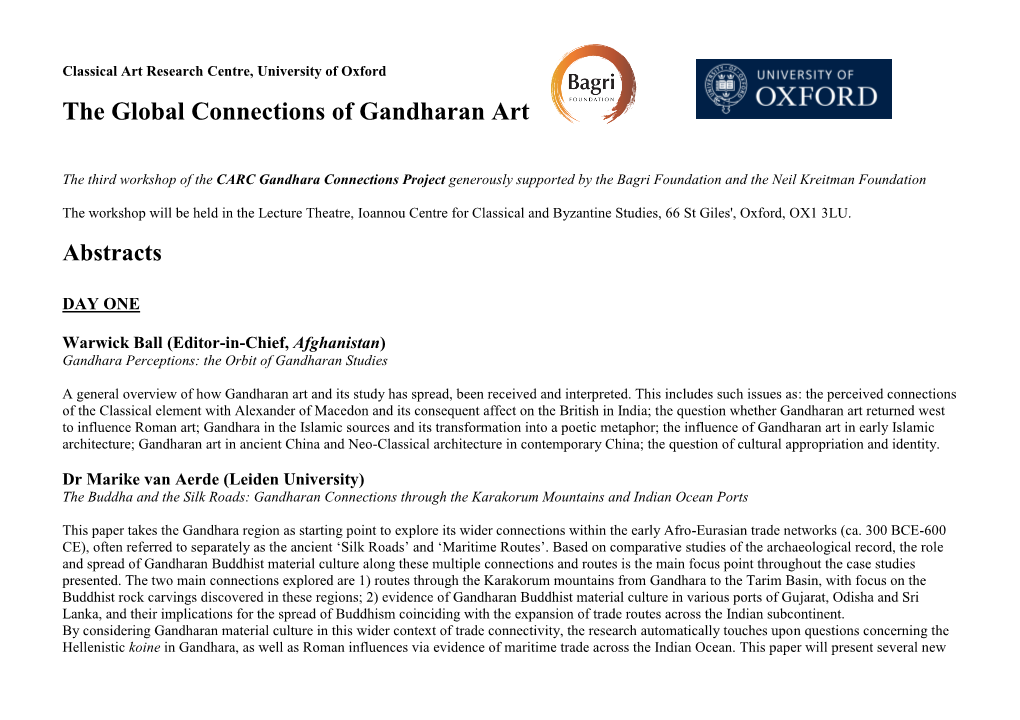 The Global Connections of Gandharan Art