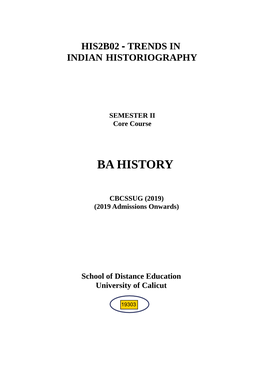 Trends in Indian Historiography