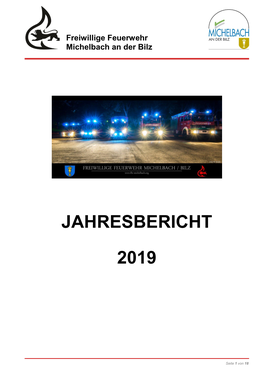 Jahresbericht 2019 – Einsatzabteilung