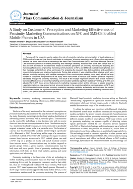 A Study on Customers' Perception and Marketing Effectiveness Of