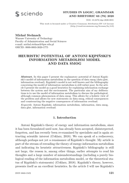 Heuristic Potential of Antoni Kępiński's Information