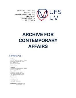 Archive for Contemporary Affairs