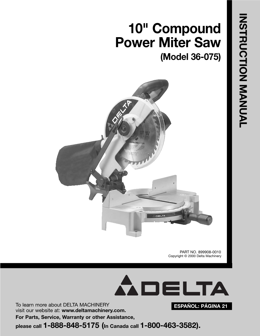 10" Compound Power Miter Saw Designed to Cut Wood