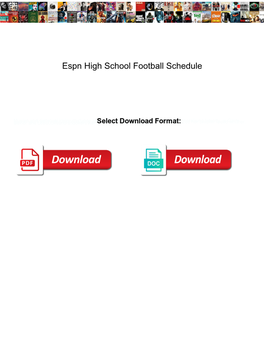 Espn High School Football Schedule