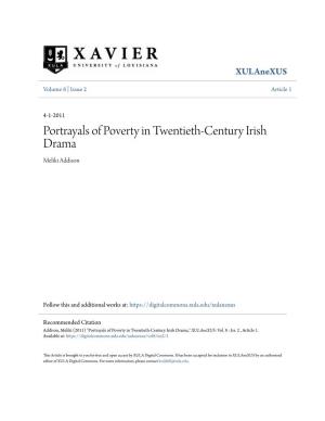 Portrayals of Poverty in Twentieth-Century Irish Drama Meliki Addison