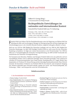 Rechtspolitische Entwicklungen Im Nationalen Und Internationalen Kontext Duncker & Humblot Recht Und Politik