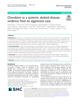 Cherubism As a Systemic Skeletal Disease