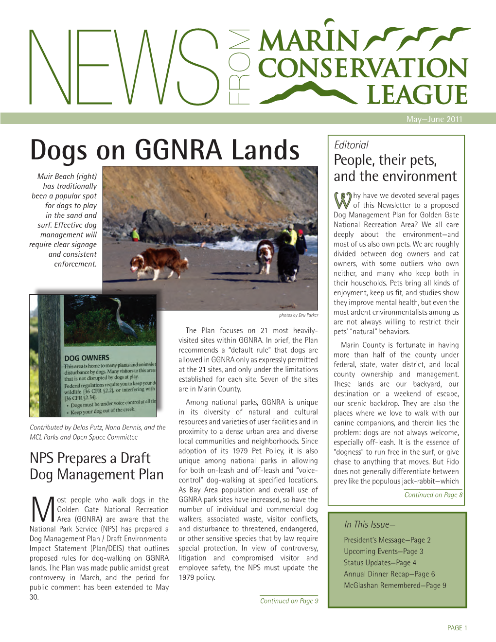 Dogs on GGNRA Lands
