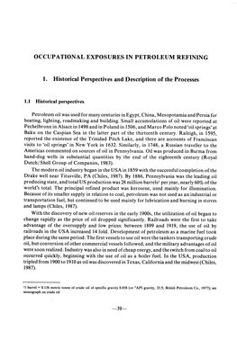 Occupational Exposures in Petroleum Refining Are Probably Carcinogenic Ta Humans (Group La)