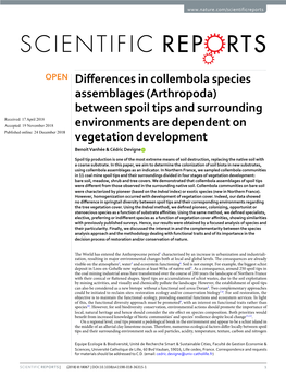 Differences in Collembola Species Assemblages (Arthropoda) Between