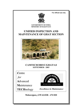Unified Inspection and Maintenance of Ghat Section