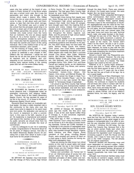 Extensions of Remarks E628 HON. CHARLES E. SCHUMER HON. ED