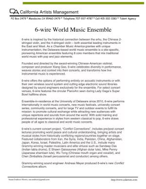 6-Wire World Music Ensemble