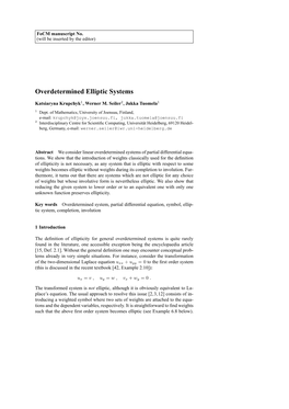 Overdetermined Elliptic Systems