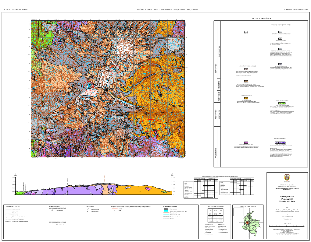 Geología De La Plancha 225 Nevado Del Ruiz