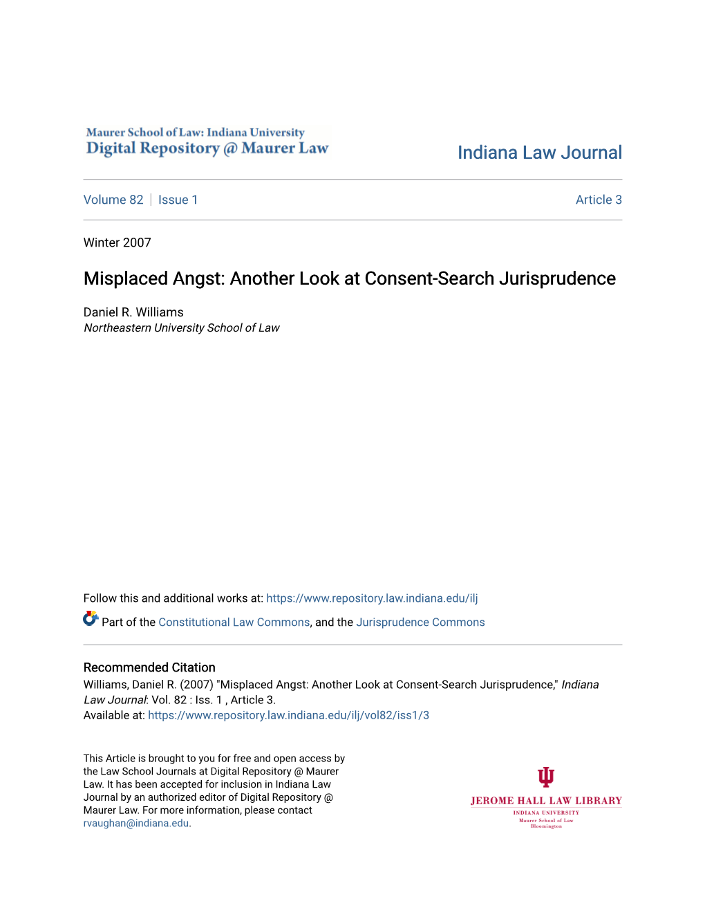 Another Look at Consent-Search Jurisprudence