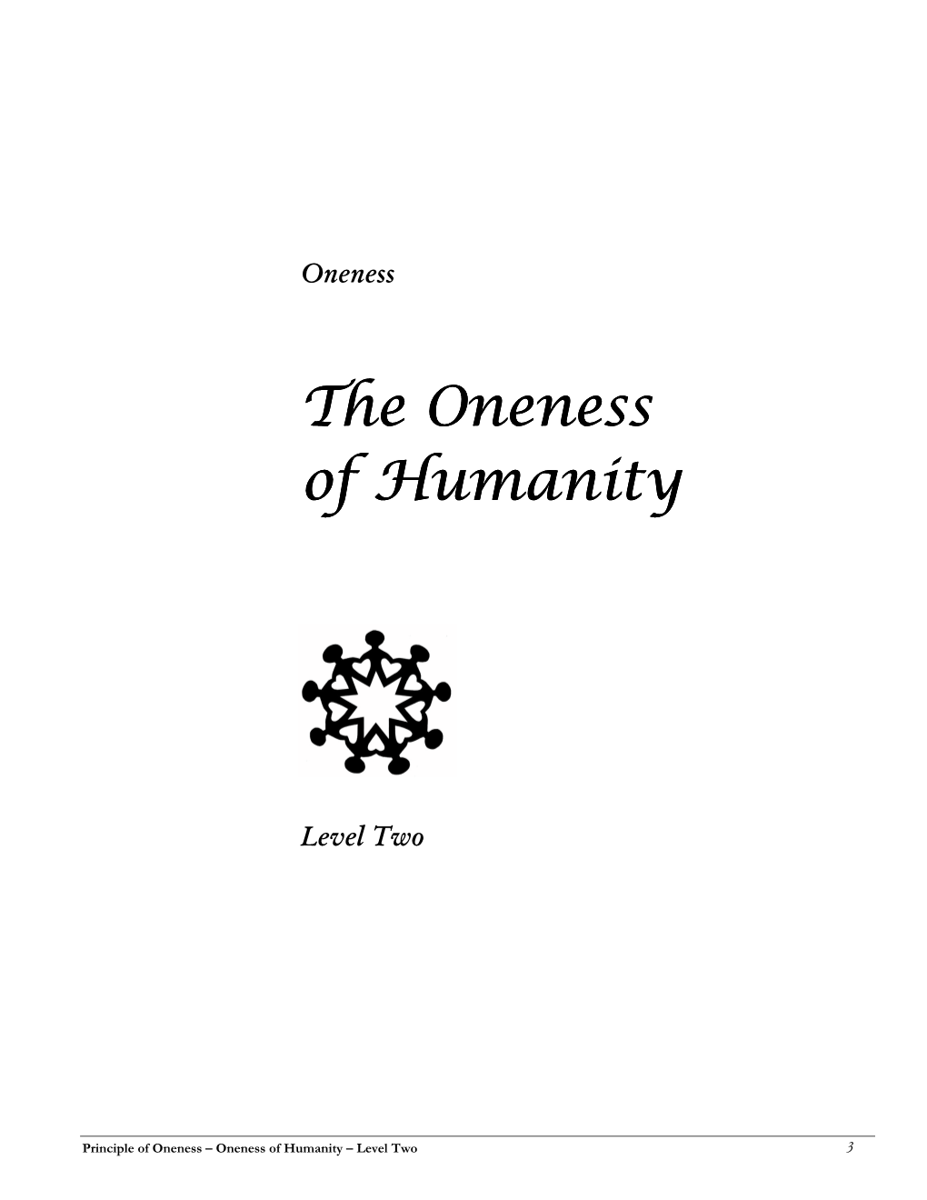 Oneness of Humanity