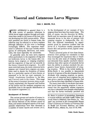 Visceral and Cutaneous Larva Migrans PAUL C