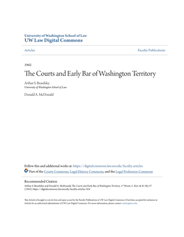 The Courts and Early Bar of Washington Territory, 17 Wash