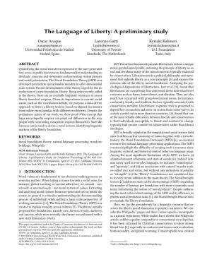 The Language of Liberty: a Preliminary Study
