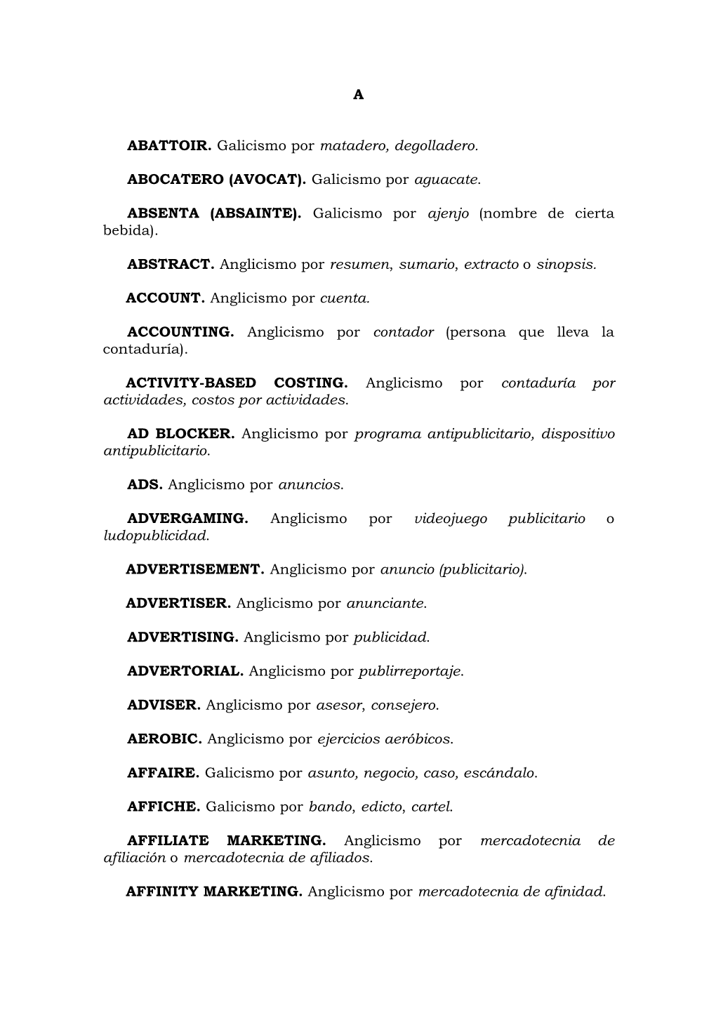 Diccionario De Extranjerismos