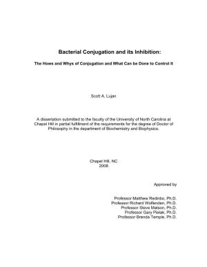 Bacterial Conjugation and Its Inhibition