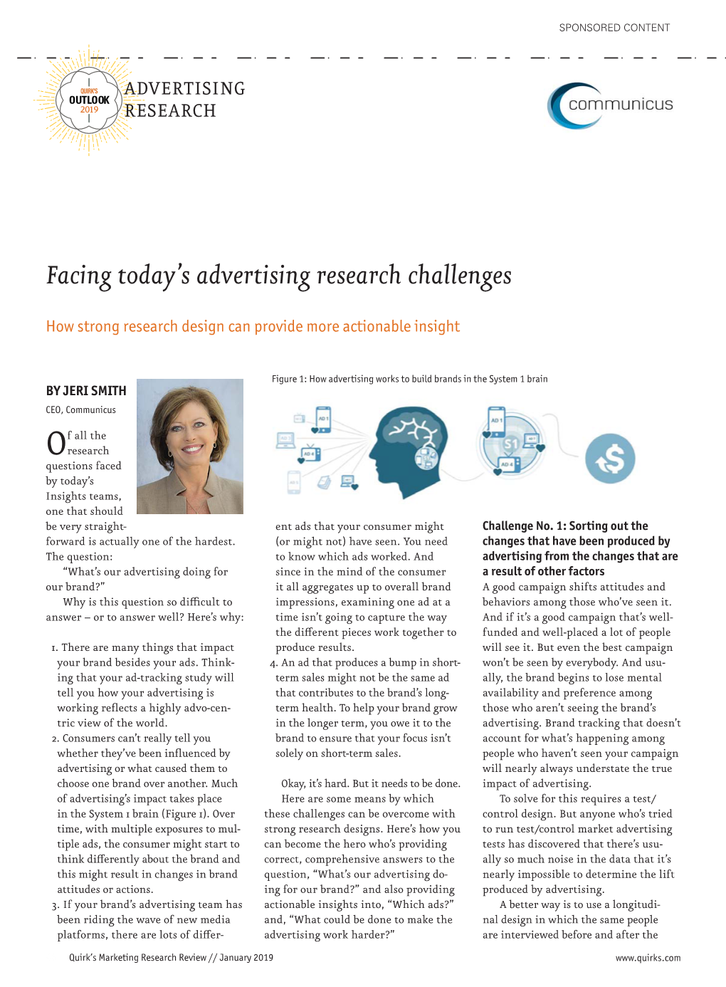 Facing Today's Advertising Research Challenges