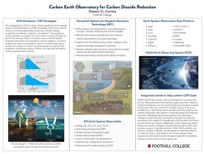 Carbon Earth Observatory for Carbon Dioxide Reduction Robert D