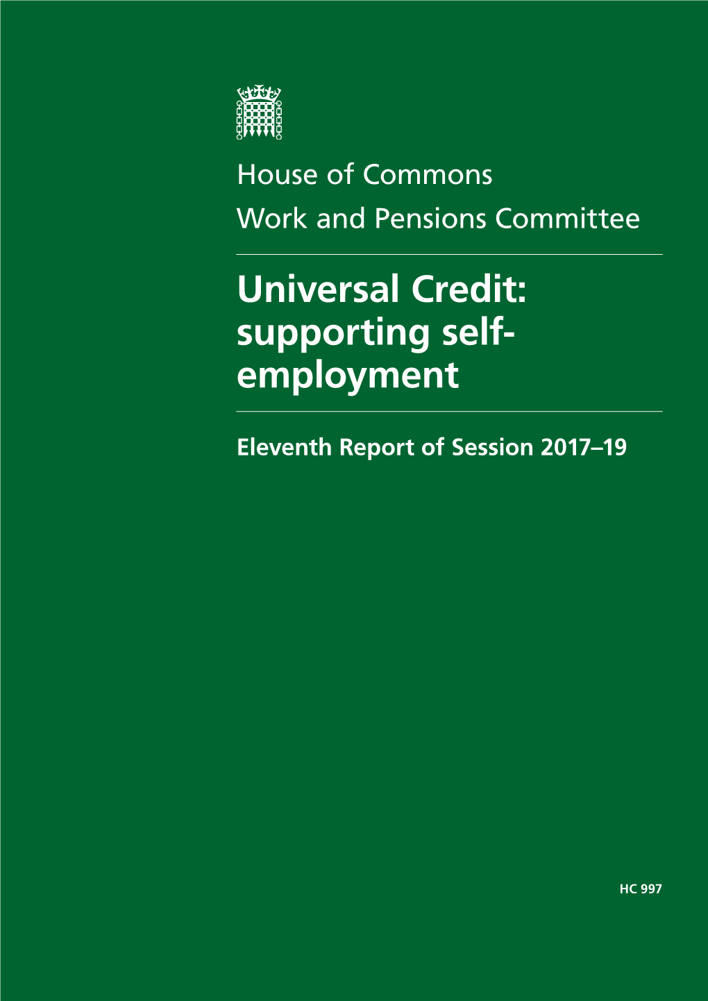 Universal Credit: Supporting Self-Employment 1