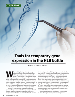 Tools for Temporary Gene Expression in the HLB Battle