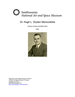 Dr. Hugh L. Dryden Memorabilia