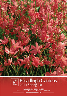 Broadleigh Gardens 2014 Spring List