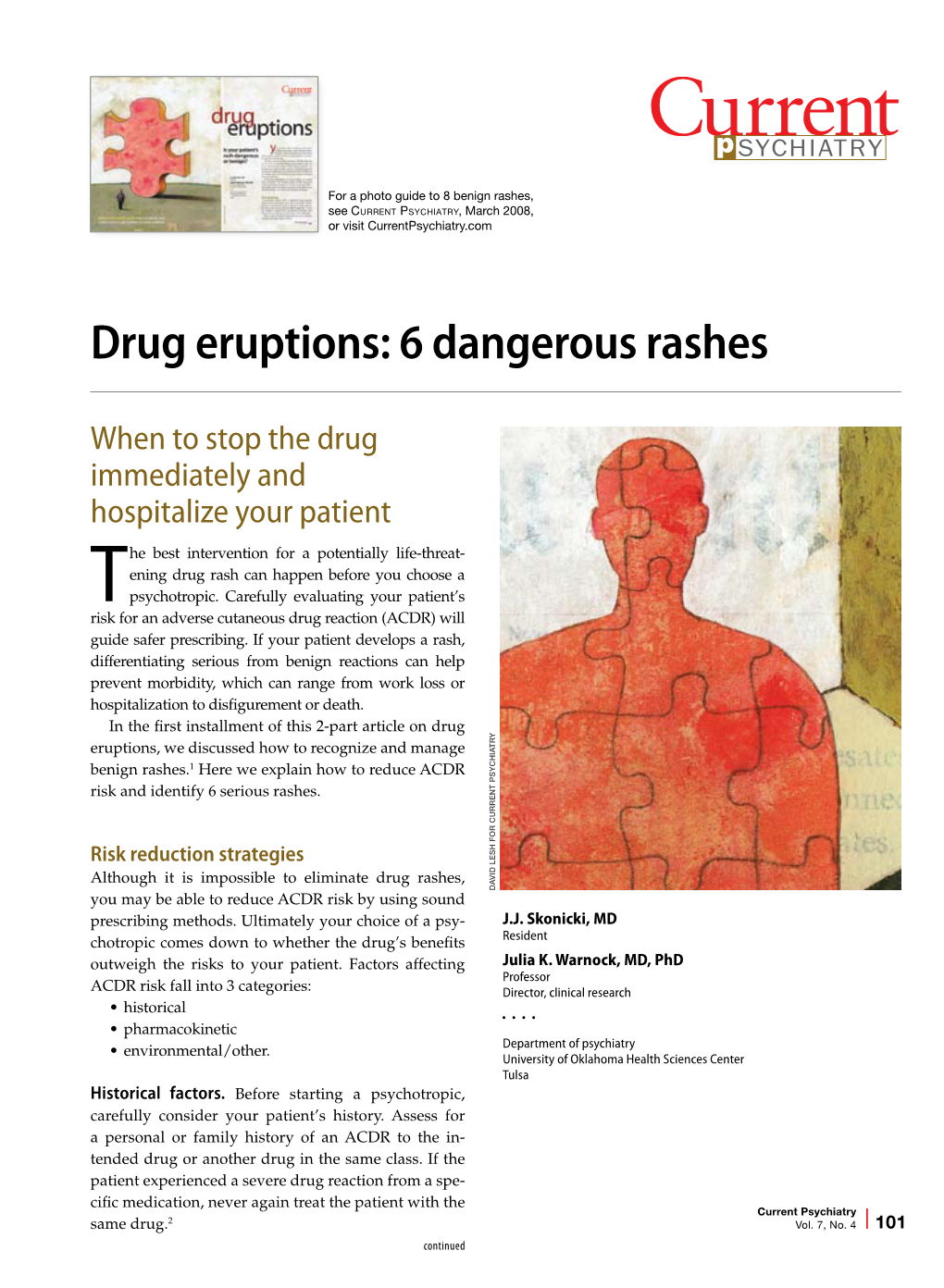 Drug Eruptions: 6 Dangerous Rashes