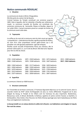 Notice Communale ROUILLAC 1- Situation