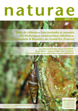 Liste De Référence Fonctionnelle Et Annotée Des Mollusques Continentaux (Mollusca : Gastropoda & Bivalvia) Du Grand-Est (France)