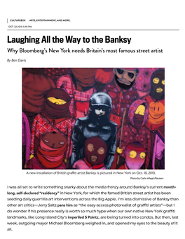 Laughing All the Way to the Banksy Why Bloomberg’S New York Needs Britain’S Most Famous Street Artist