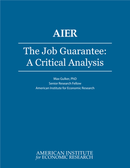 The Job Guarantee: a Critical Analysis