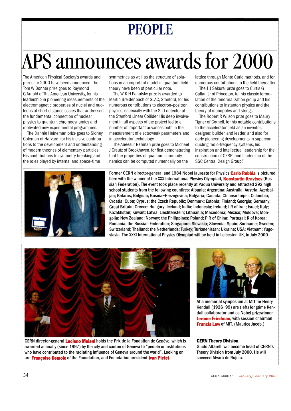 Kps Announces Awards for 2000